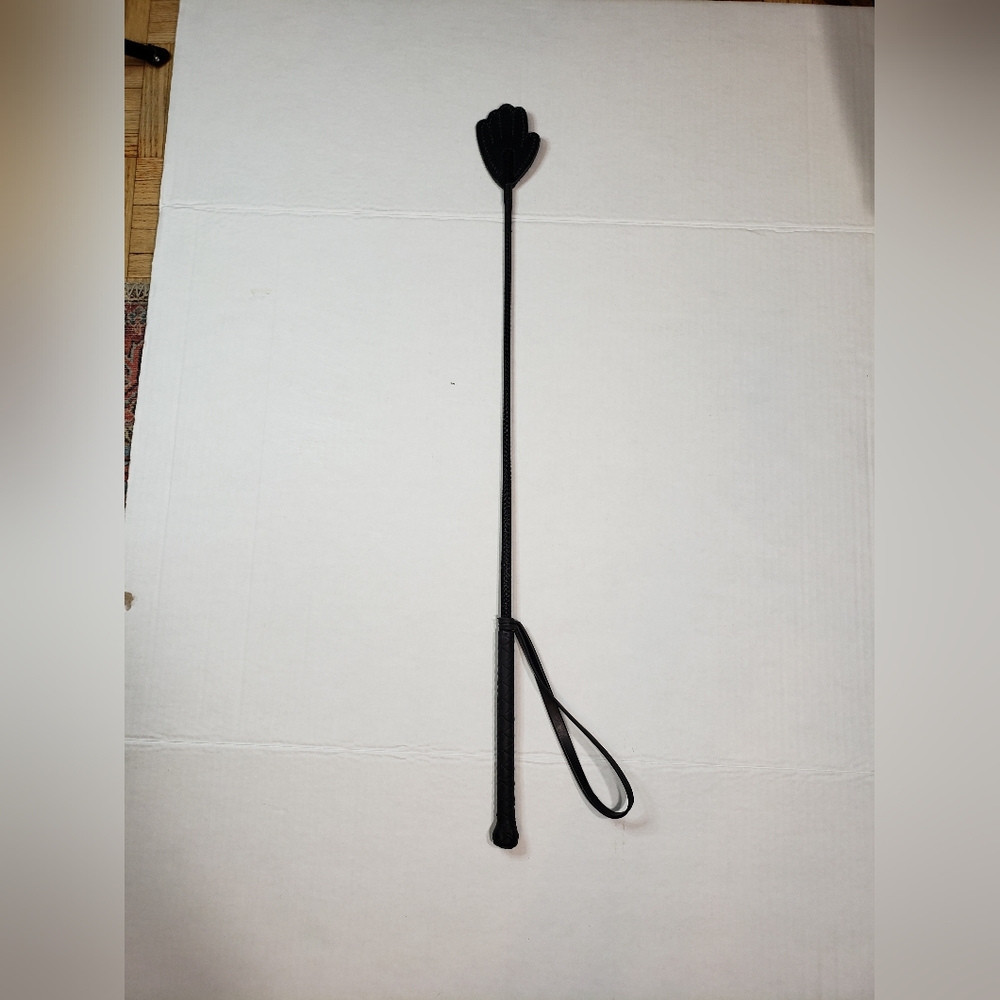 Black Faux Leather Riding Crop 23 inches NWOT